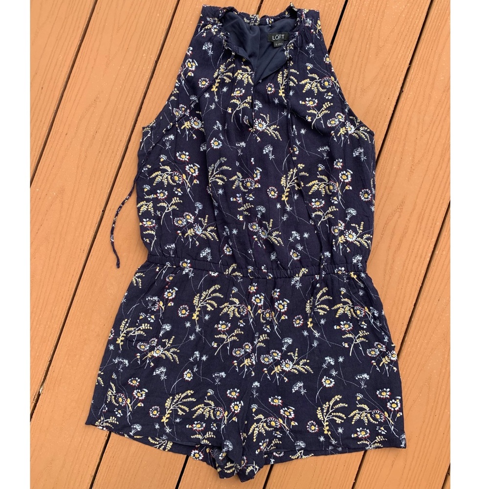 Loft Sleeveless Floral Romper